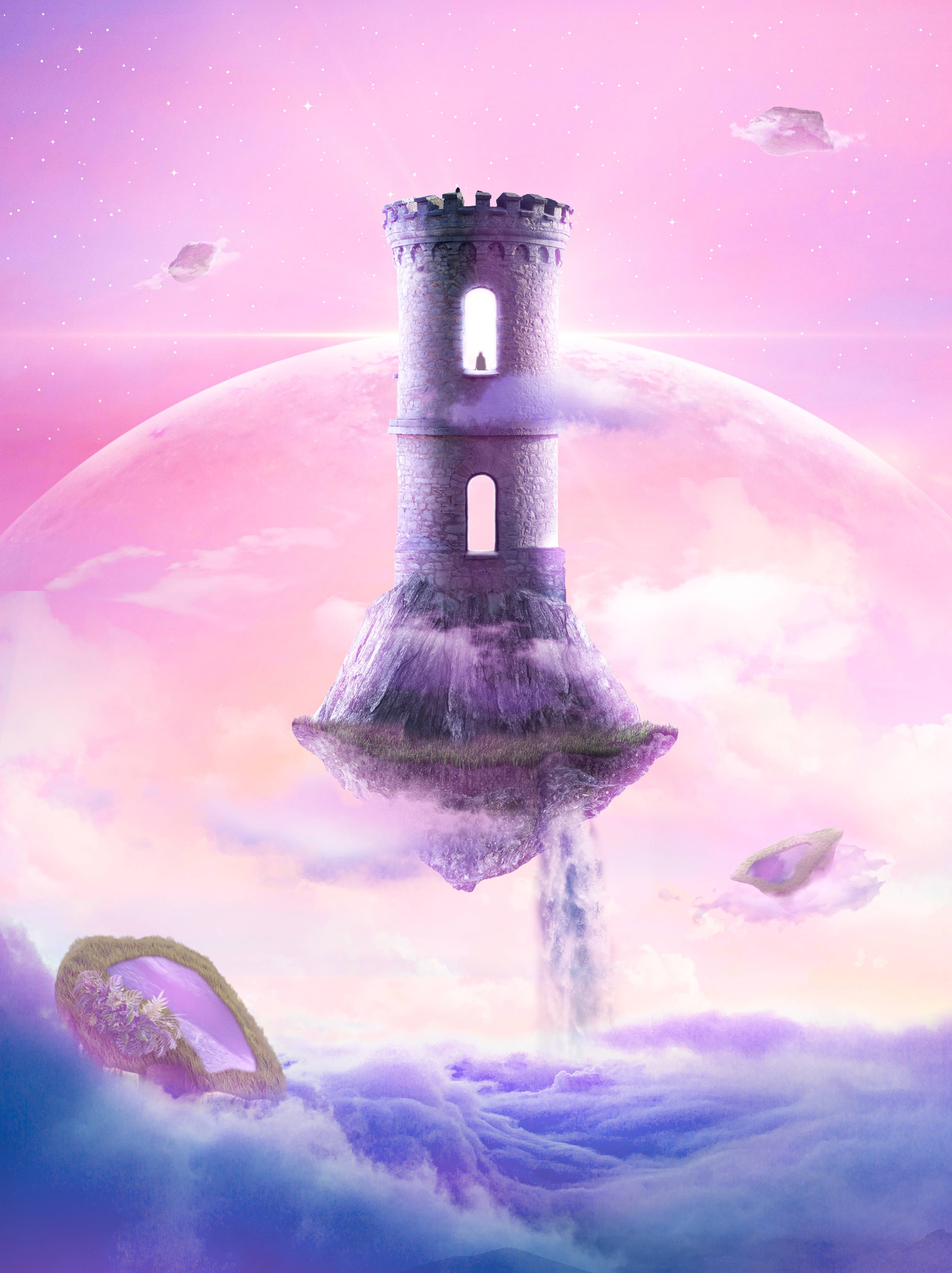 Cotton Candy Castle Photoshop Edit